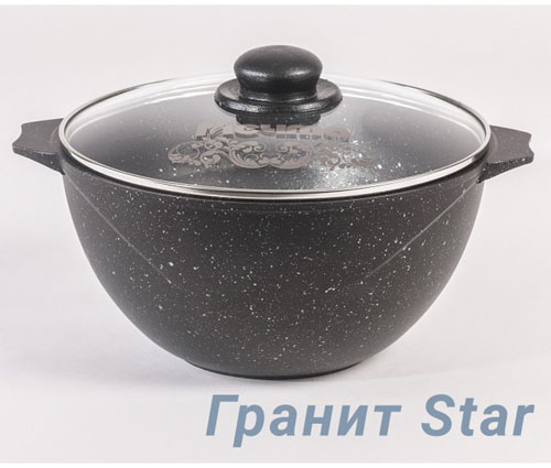 Казан 6л для плова Гранит ультра