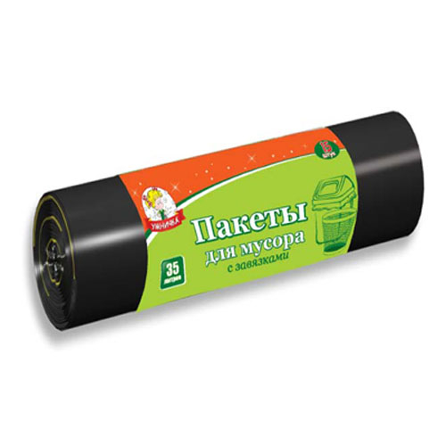 Мешок для мусора 35л 10шт с завязками 30мкм
