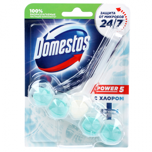 Блок для очищения унитаза 55гр Domestos Power 3 вида