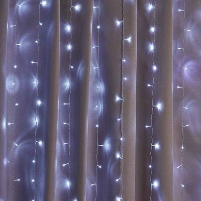 Гирлянда эл. занавес 2x1,5м, 272LED*белый, мерцание., ПВХ прозрач., коннектор, 220В