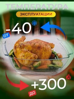 БОРЖАМ - форма 4420мл глубокая прямоугольная