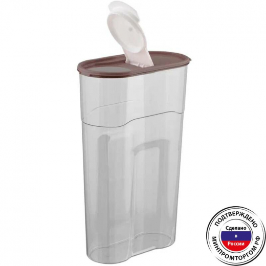 Банка 2,3л для сыпучих продуктов Люкс