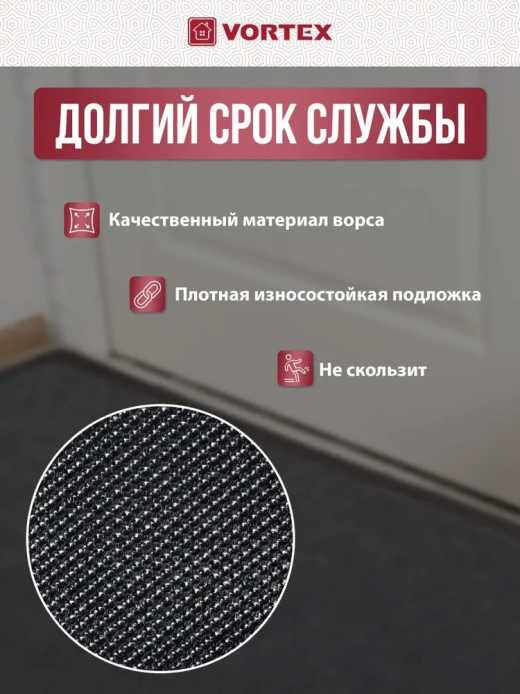 Коврик 60*90 влаговпитывающий TRIP серый