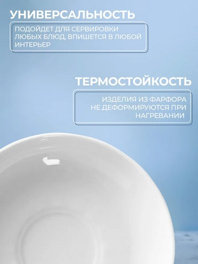 Блюдце 15см фарфор