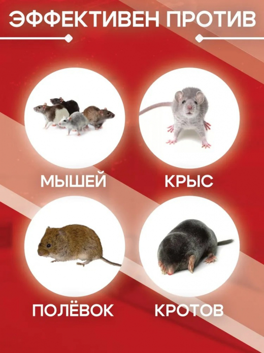 Тесто-брикет от крыс и мышей 100гр Nadzor