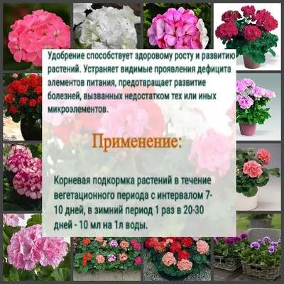 Удобрение 0,2л для Герани Пеларгонии Цветочный рай БУЙ