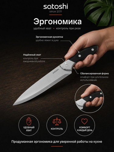 Сомьер - нож кухонный шеф 20 см
