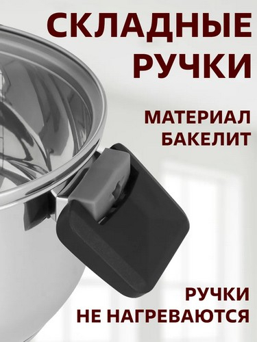 Манн -кастрюля 20х11,5см. 3,5л. со стекл. крышкой, индукция