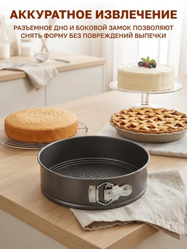 Форма для выпечки д24*6,5см разъемная