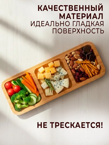 Менажница бамбук 25x9,5x1,5см