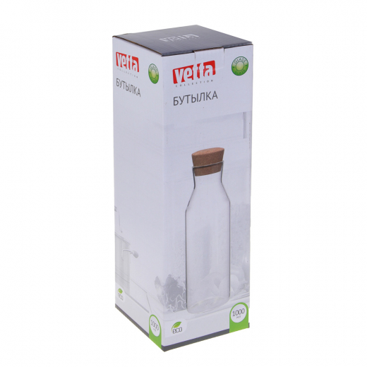 Бутылка "ЭКО", 25х9см, 1000мл, стекло