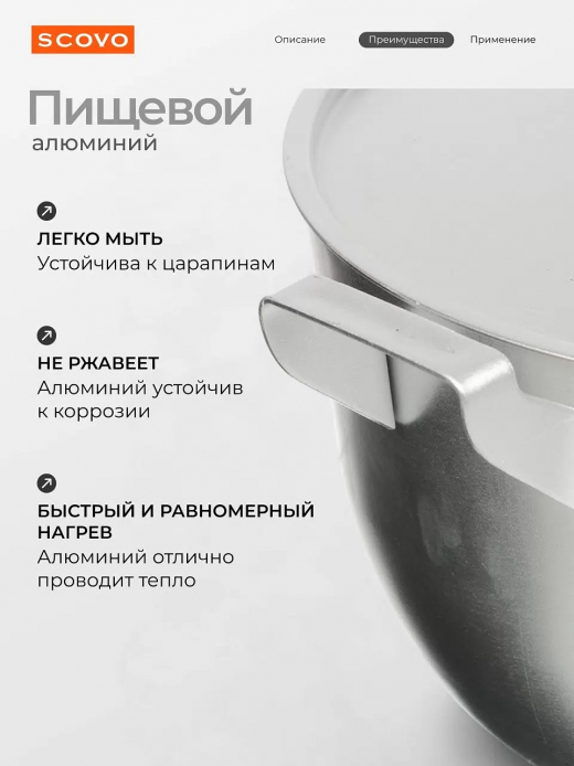 Кастрюля 13л алюминий