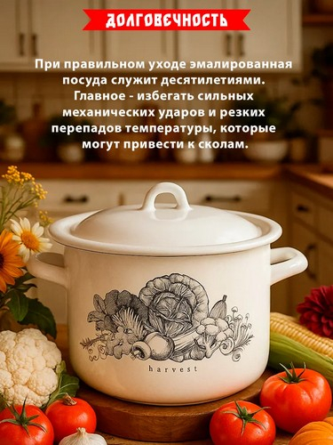 Кастрюля эмал 2,4л с рис