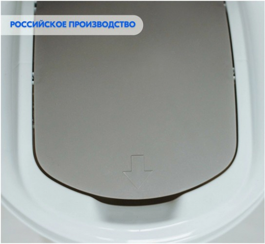 Контейнер для мусора 16л Палм круглый светло серый