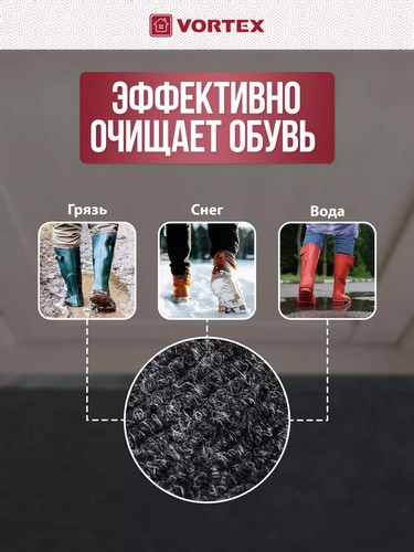 Коврик 50*80 влаговпитывающий TRIP серый