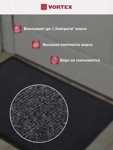 Коврик 50*80 влаговпитывающий TRIP серый