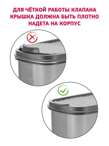 Емкость 3л для сып продуктов ГРАФИТОВЫЙ