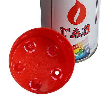 Газ для зажигалок, метал. баллон, 140мл, белый, с насадками, арт.1-007