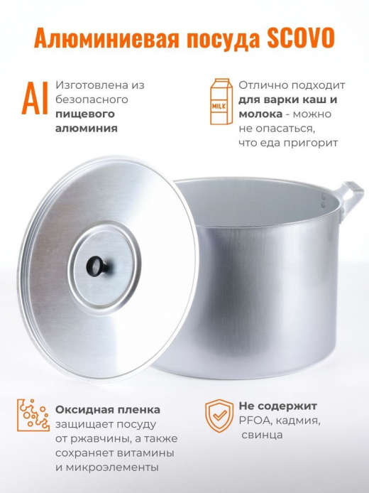 Кастрюля 10л алюминий