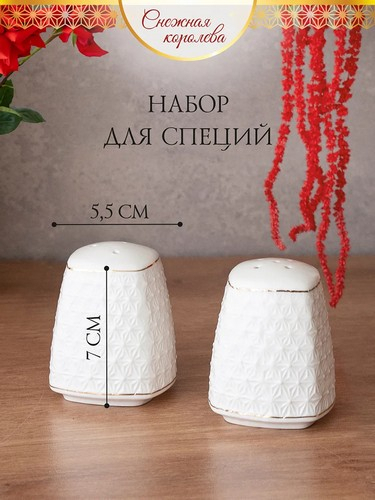 СНЕЖНАЯ КОРОЛЕВА набор для специй 2пр квадрат