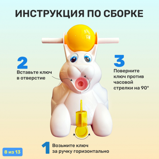 Горшок детский Зайчик 420х290х310мм голубой