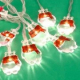 Гирлянда эл. насадка "Медвежонок Снежик" 2м, 10LED*шампань, пост.свеч, ПВХпрозр, акрил,2хАА