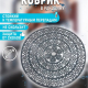 Коврик в раковину противоскользящий, ПВХ, d29см, "Паутинка"