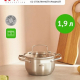 Кастрюля 1,9л 16х10см со стекл крышкой индукция Берн