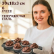 Форма для выпечки 6 ячеек 30х18х3см, антипригарное покрытие Мрамор, силикон.ручки