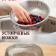 Дуршлаг с ручкой 22см нерж.сталь ALS1003-22