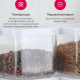 Емкость для сыпучих продуктов СТЕП 1,9л 10х10х28см БЕЛЫЙ