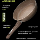 Сковорода д220 съемн ручка с крышкой Премиум мокко