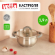 Кастрюля 1,9л 16х9,5см со стекл крышкой индукция Вена